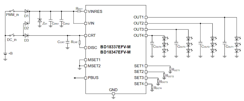 BD18337EFV-M典型应用原理图